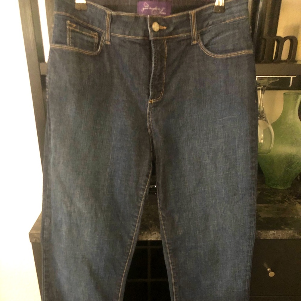 NYDJ dark denim straight leg jeans